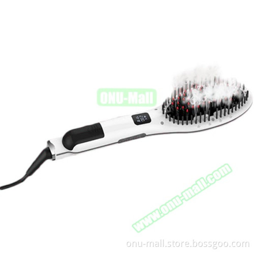 New Products Iron Electric Steam Rotating Hair straightening Brush, Fast Hair Straightener